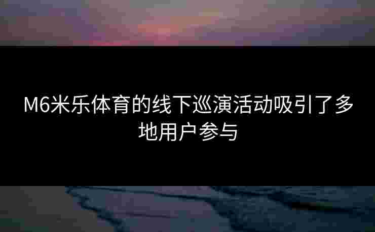M6米乐体育的线下巡演活动吸引了多地用户参与