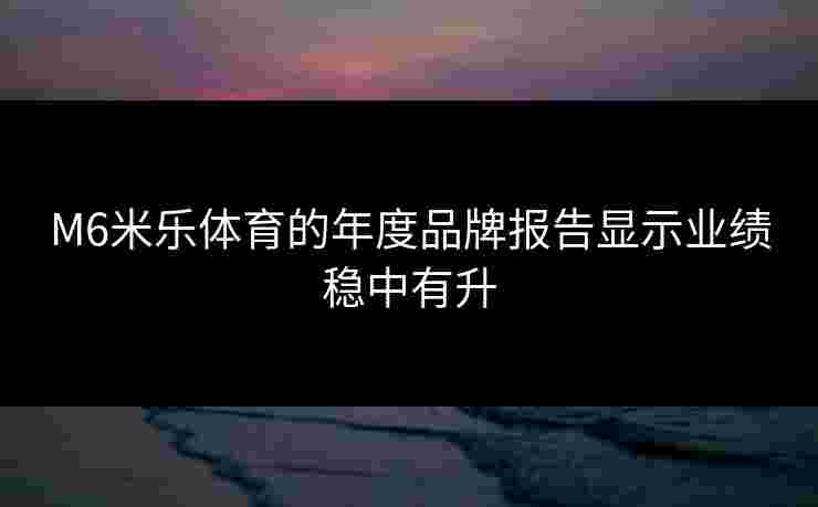 M6米乐体育的年度品牌报告显示业绩稳中有升
