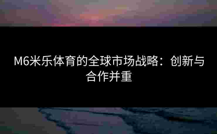 M6米乐体育的全球市场战略：创新与合作并重